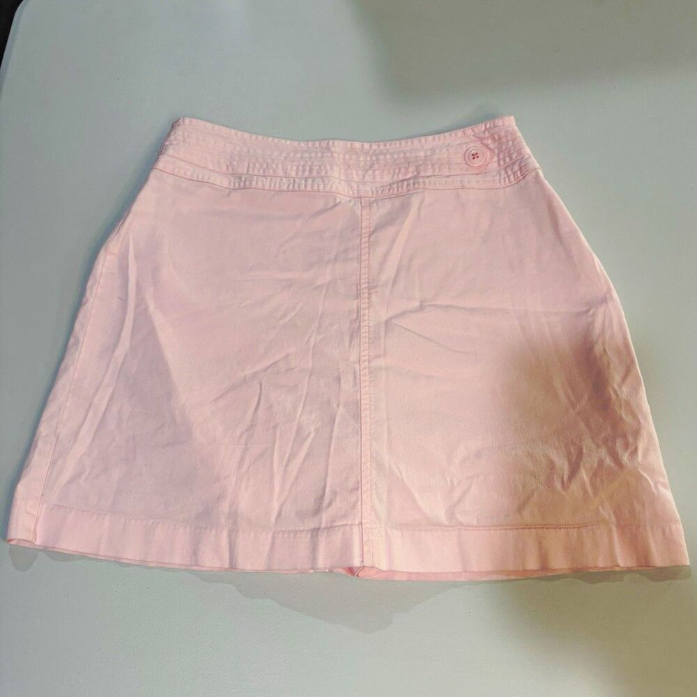 St. John's Bay Women's Stretch Solid Pink Athletic Short Skort Size 8 Zip
